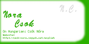 nora csok business card