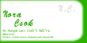 nora csok business card